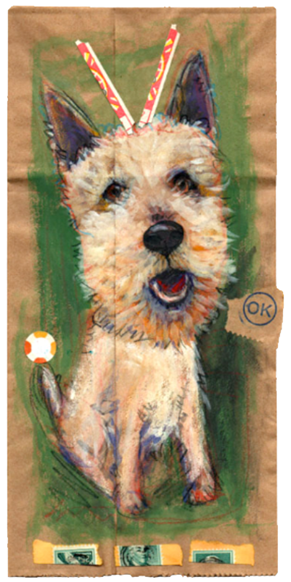 Doggy Bag, Doggy Bag, Pet Portrait, family portraits with pets, pet portraits nyc, custom pet portraits etsy, custom pet portrait, Terrier, 