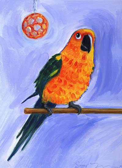 Parrot, Bird Portrait, whimsy, art, sketch, paint, painting, watercolor, watercolor artist, unique, gestural,  portraiture, pet